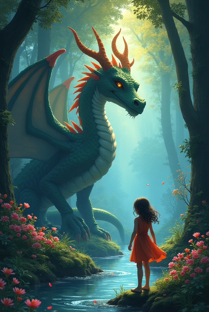 Drawing to paint Drawing dragon magic garden with magical creatures and mystical lights magic garden and dragon and fairies Drawing to paint Drawing to paint Drawing to paint