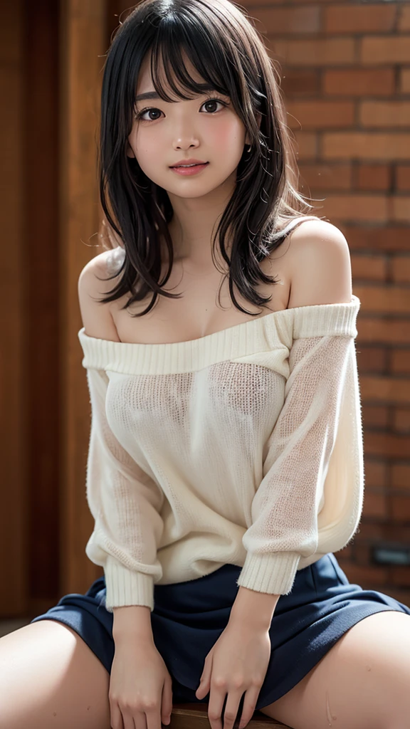 Russian girls of extraordinary beauty、16 years old、Big Body 154cm、Mukoi、small、smile of shame、Wear a scruffy sweater、Wear a loose sweater、show your shoulders、clavicle、(Wear small panties)、(wear pantyhose,realistic pantyhose)、When you open the door、Russian model, Russian girls, Neat and clean Russian woman, Russian goddess, RAW photo, (8K、highest quality、master piece:1.2)、(intricate details:1.4)、(Photoreal:1.4)、octane rendering、Ultra-detailed complex 3D renderings, soft light in the studio, rim light, vivid details, super detail, realistic skin texture, detail makeup, beautiful detailed eyes, Highly detailed CG Unity 16k wallpaper, Makeup, (detailed background:1.2), shiny skin、Naked on the thighs!!!、
