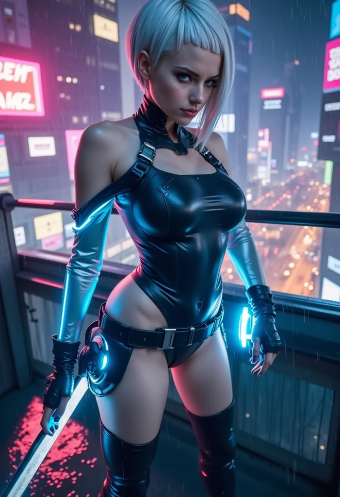 Techwear fashion, (bent over:1.3), (neon_glowing_legwear:1.3), (chiaroscuro:1.3), (dynamic angle:1.3),(dynamic scene:1.3),(action packed:1.3), solo, (particles_and_sparks_in_air:1.3), <lora:DDR_Fashion:0.1>, AnalogRedmAF <lora:AnalogRedmondV2-Analog-AnalogRedmAF:0.1> waiting, RAW photo, high quality, 35mm photograph, film grain intricate details, hyperdetailed, ultra detailed, extreme detailed, highest detailed, high_detail, colorful, beautiful, hdr, photorealistic, highres, ultra_high_res, photography, aesthetic, extremely_delicate, 24 year old woman on a cyberpunk boat, realistic, best in show, award winning photography, cinematic, (pornographic:1.3) full body, high heels, solo, beautiful eyes, ankle bow, <lora:add-detail-xl:1> <lora:DetailedEyes_V3:1>, perfect eyes <lora:perfect-eyes:0.3>, (closed mouth:1.3), Futuristic, cyberpunk, urban, tactical, sleek, dark, highly detailed