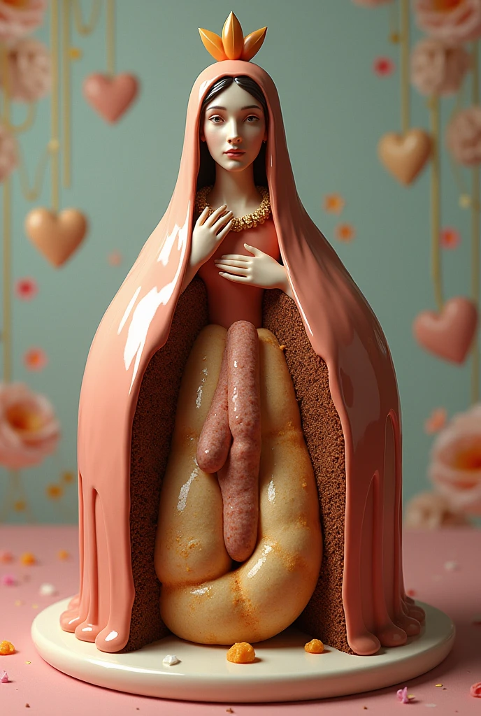 masterpiece,best quality,absurdres,high details,8K,photorealistic,at distance,posing,flirting,1girl,(playful gaze, smirking, light smile:1.1),<lora:bronze_women_lora:0.6>,(bronze statue on base:1.5),kneeling,(from above:1.5),<lora:ahegao_V1:0.6>,ahegao,orgasm,pleasure,blush,rolling eyes,open mouth,tongue out,(in the middle of the street:1.2),(statue base:1.5),