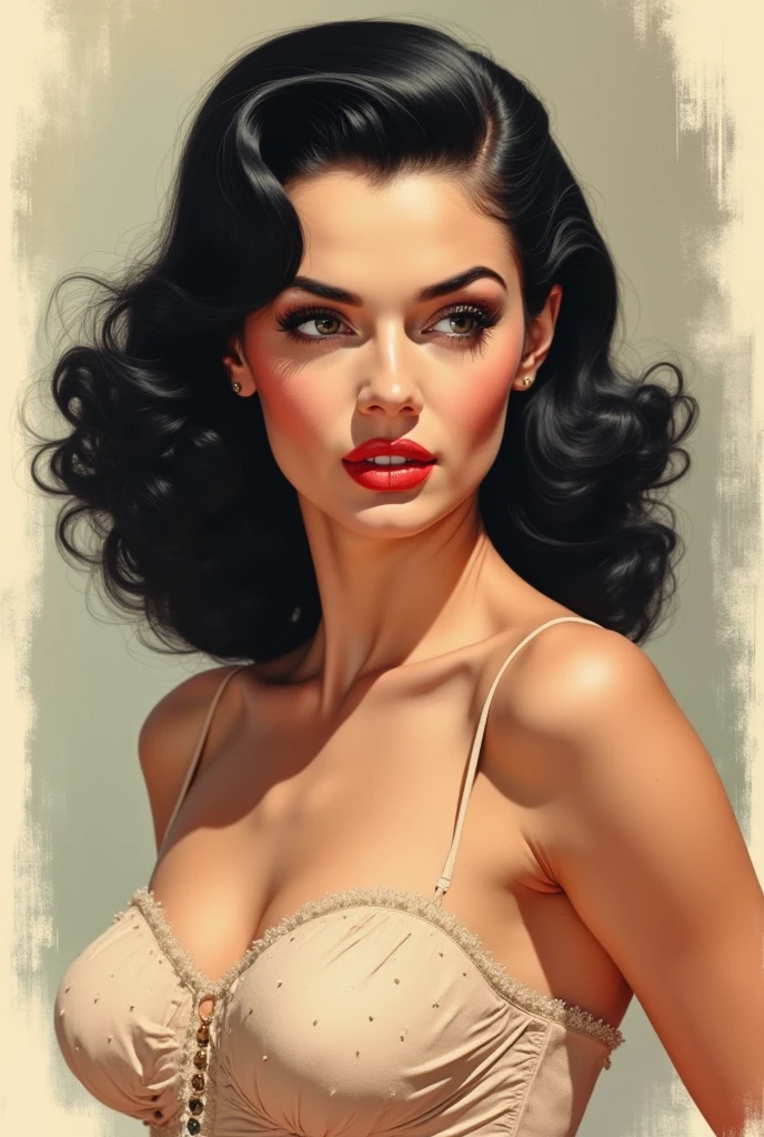 Alison Tyler, corpo todo, with your hand in your hair, olhos azuis, lingerie sexy branca e rosa, Corpo perfeito, ajoelhado, Peitos grandes, grande saque, parted lips, pin up tattoo old school style white background sketch bold lines