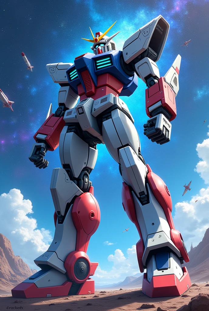 masterpiece, best quality, highres, highly detailed,a giant (Gundam rx78 1.2) robot with a gun in its hand and Shield in the middle of the battlefield; ruins, sci-fi,sparks, and flames surround it, Steel, edge rust, and edge wear (extremely detailed CG unity 8k wallpaper), realistic, masterpiece, highest quality, ((scifi)), lens flare, ((light sparkles)), unreal engine, digital painting, Style-TronLegacy-8v-B, trending on ArtStation, trending on CGSociety, Intricate, High Detail, dramatic, realism, beautiful and detailed lighting, shadows (was-gunpla) ,nsanely detailed, cinematic lighting,unreal engine 5,octane render,ray trace,rim lihg,16k