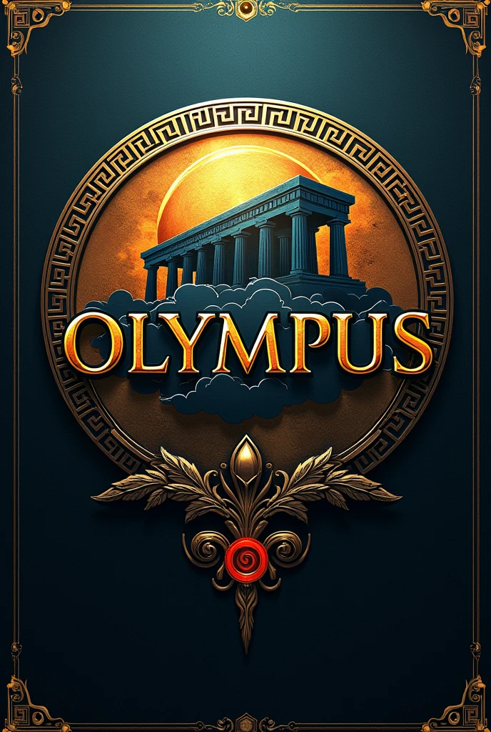 Logo called Olympus, With the gods of Olympus around, thunder and fog
