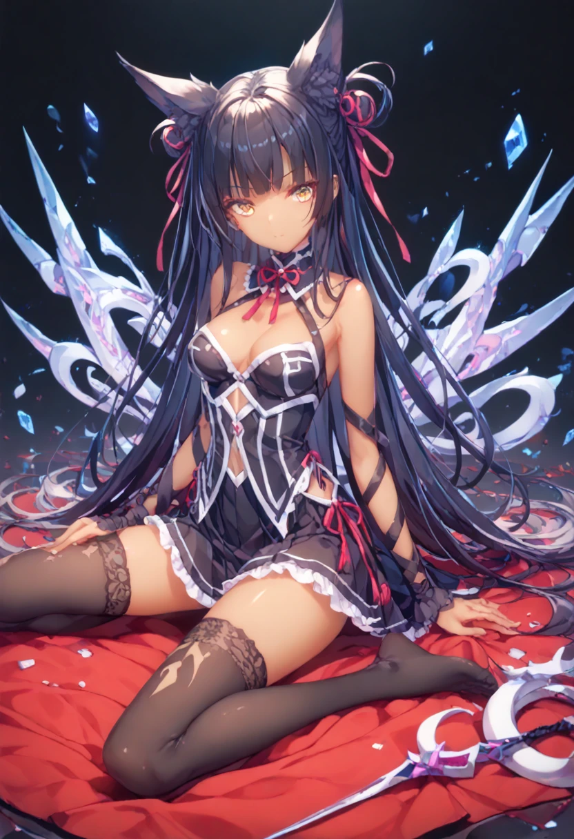 (((masterpiece, Highest quality, High resolution, 超High resolution, Pixel Perfect, Written boundary depth, 4K, About RTTX10.0))), Beautiful Anime Women, Beautiful art style, Anime characters, ((Smooth texture, 再alistic texture, Anime CG Style)), Exact finger count、Exact number of legs、(Exact number of arms:1.0, Exact number of hands:1.0), (Perfect hands, Perfect Anatomy), Cinematic, 再alistic, Extremely detailed CG, Daytime lighting, Perfect lighting, Best Shadow, The best natural light, whole body, whole body, ((Date A Live),(Tokizaki Kurumi)), ((Sexy and cute panties, (Stylish shiny satin black panties:1.2), Lace panties:1):1.3), Naked Apron