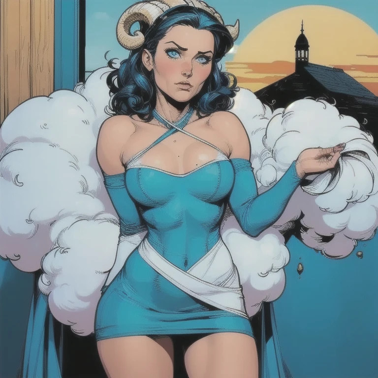 (masterpiece, top quality, best quality, official art, beautiful and aesthetic:1.2), (1girl:1.3), dark blue hair in braid, extremely detailed, portrait, looking at viewer, solo, (full body:0.6), detailed background, close up, (cool science fiction space theme:1.1), ((((blue skin, colored skin)))), extremely busty sorceress, charlatan, mysterious, casting spells in space, four arms, revealing white robes, revealing white dress, veil, head wrappings, crossed straps, fingerless gloves, long gloves, glowing magical energy, blindfold, elaborate headdress, golden ceremonial headdress, sheer white fabric, elegant robes, skirts, streamers, cowl, cape, sandals, bracers, ((((extra arms, gigantic breasts, cleavage, skindentation)))), slim waist, slim hips, long legs, athletic, SPACE, futuristic moon, (space exterior:1.1) background, dark mysterious lighting, shadows, magical atmosphere, dutch angle