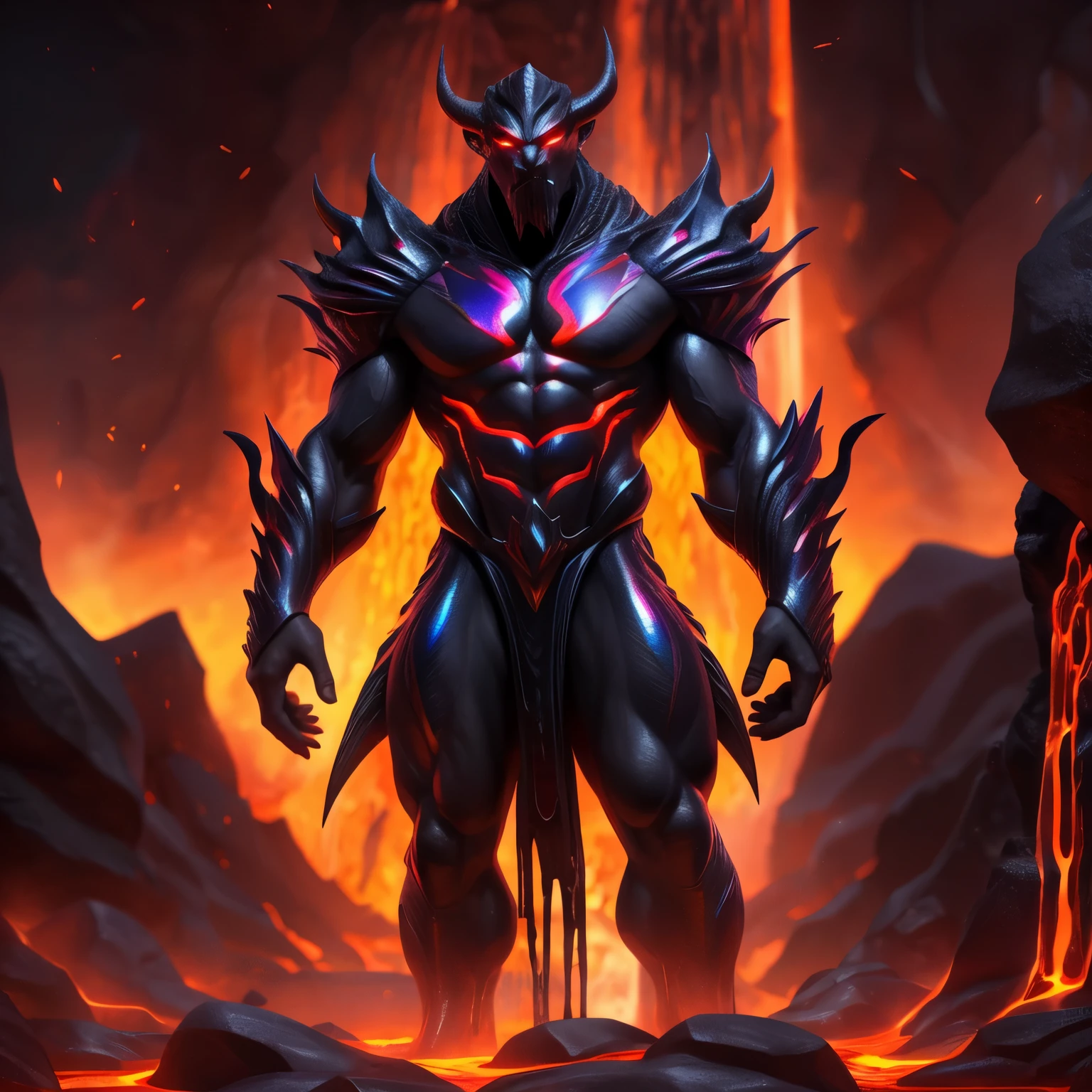 red godlike cyborg, demonic dragon inspired armor, crimson red aura, ancient ruins background, by Shen Zhou badass anime 8 k