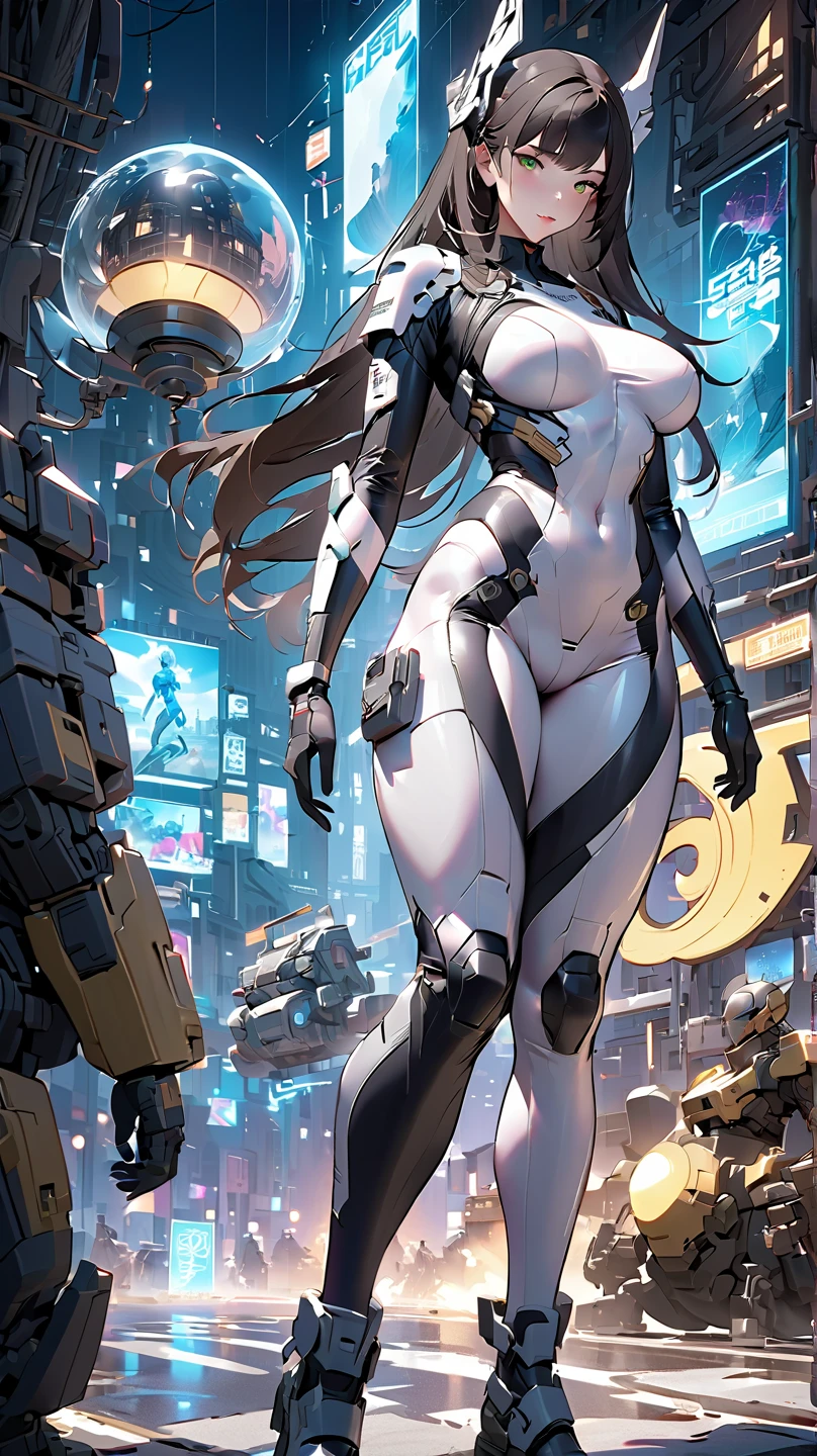 girl spacepunk,(((1girl))),((beautiful girl with spacesuit)),woman,1female,((milf,mom,mature,mature woman,45 years old female,adult)),

(large breasts:1.4),saggy breasts,(((dark hair:1.4,straight hair,long hair:1.4,colored inner hair))),(((green_eyes:1.3))),intricate eyes,beautiful detailed eyes,symmetrical eyes,((fat)),(((lustrous skin:1.5,bright skin: 1.5,skin tanned,shiny skin,very shiny skin,shiny body,plastic glitter skin,exaggerated shiny skin,illuminated skin,wet legs))),(spider lower abdomen,narrow waist,wide hip,imbo body,inflated legs, thick thighs,detailed body,(detailed face)),

cute,slutty,seductive,erotic,(((nsfw))),

revealing clothing,show skin,((underboob:1.5)),(cleavage),((space suit outfit, green space suit,short sleeve spacesuit)),(wearing a space suit outfit:1.3,space suit clothes),((zipper suit, zipper slightly unzipped))),((wet clothes,intricate outfit,intricate clothes)),

(dynamic pose:1.0),solo focus,embarrassed,(centered,scale to fit dimensions,Rule of thirds),

cyberpunk city by the ocean at night, with bright neon signs and dark stormy clouds and puddles, scenery:1.25,nighttime, starry night, cosmos,Very dark night that makes the neon lights stand out, very bright neon lights,nighttime, starry night, cosmos,

artistic photography,(photography taken by sldr),highres, sharp focus,(ultra detailed, extremely detailed), (photorealistic artwork:1.37),(extremely detailed CG unity 8k wallpaper),((synthwave background theme)),(((vibrant colors))),intricate,(intricate background),(masterpiece),(best quality),perfect rendered face,perfect face details,realistic face,photo realistic,analog style,((intricate detail)),(((realism))),

