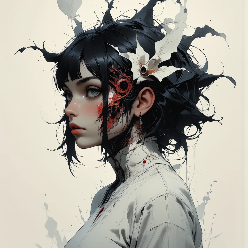 Surrealism, abstract expressionism, deep emotion, stylish