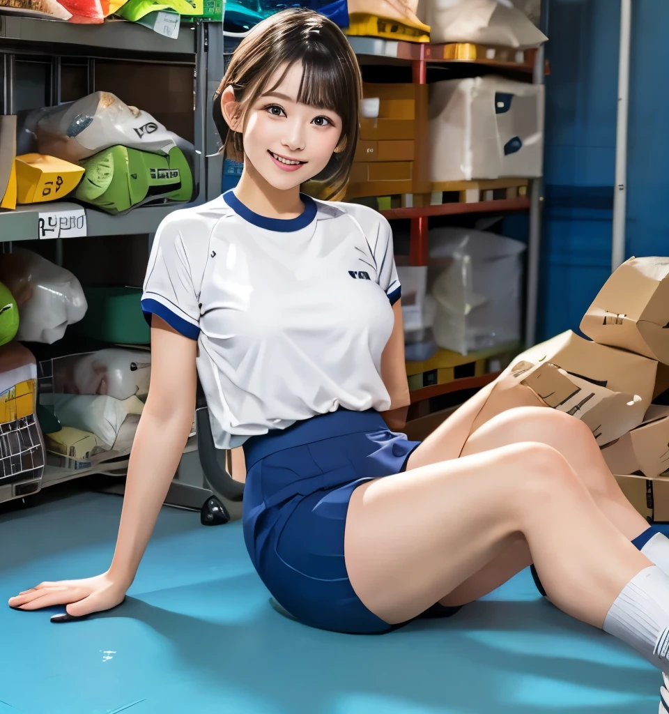    top quality、8k、      Ultra Fine  、   Masterpiece    、Clear Photo、        Professional photo session lighting    、      RAW photo   、smile、(      very cute girl      、    cute girl 、    Cute Yoda Yuki  、   Cutest )、baby f Small face 、 smile 、(     big erect nipples  )、Ultra slim、       slender body、         thin waist、        Beautiful Legs、(    school gym clothes   :1.8、Wearing bloomers)、(Dimly lit gymnasium warehouse、  Sitting in a Jump Box      、Sit in front of the camera、        open leg  )、        very short hair   :1.6、       tea hair、(   full body photo)