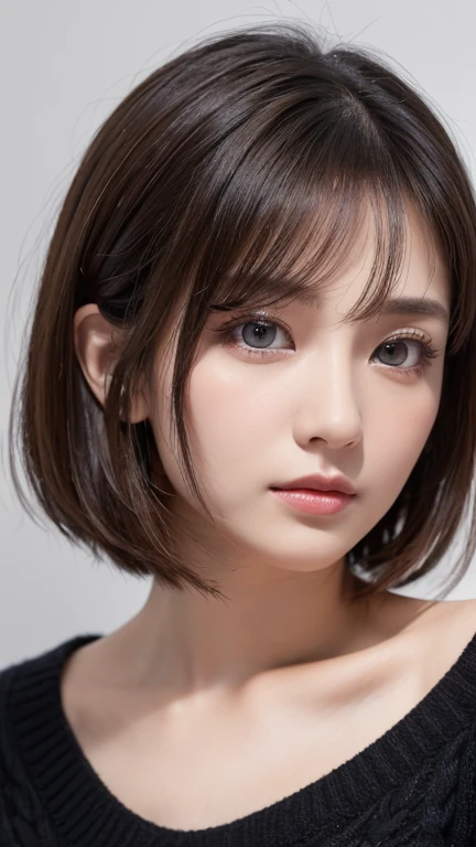 (masterpiece, Highest quality、Realisticに全てを詳細に美しく描画する、Very attractive adult beauty、Add strong highlights to the eyes、Look closely at the camera:1.4、A beautiful woman with mature charm、Ideal body type、Perfect ???????、Short Brunette Bob、Shiny Hair、Lip gloss),one person's, alone, 明るい茶色のShiny Hair,Realistic, Looking at the audience、Please tilt your head a little, Bright colored crystal light blue eyes, 短いShiny Hair、 chestの中央に穴が開いた白いタートルネックの服,chestの真ん中に丸い穴が開いたセクシーな白いタートルネックのニットセーター、とても大きなchestの谷間を見せる、 Beautiful glossy lips, Lip gloss,prohibit, Upper Body、Big eyes、eyelash、Face is a little red、Embarrassing)、((Italian road system in winter))、((Short hair with bangs、Big eyes、Give students a very strong highlight、{Huge|big|expensive|Mega} chest:2、とてつもなく大きなchest:2、Gazing at the audience、Very beautiful beauty、Listen carefully、Beautiful glossy lips、Beautiful long neck、Laugh a little、Beautiful Teeth、Laughing with your mouth open、Heart-shaped pupils))、28 years old、Very cute supermodel、{Huge|big|非常にbig|Mega} chest:2, chestの谷間:2、とても大きなchestの谷間を????る:2、A very picturesque background、Beautiful out-of-focus background、A wonderful sexiness filled with elegant charm、Very attractive and sexy style:2