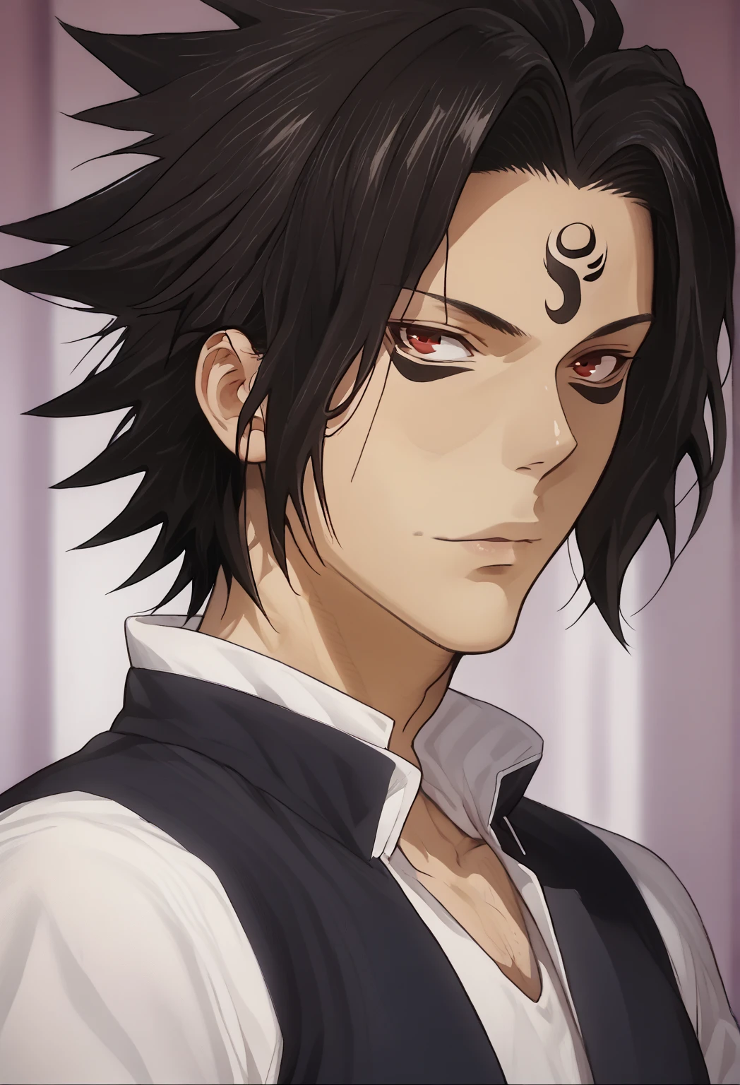 score_9, score_8_up, score_7_up, source_anime, rating_safe, KurokibaSNS, black Kurokiba hair, red Kurokiba eyes, 1boy, male focus, anime screencap,