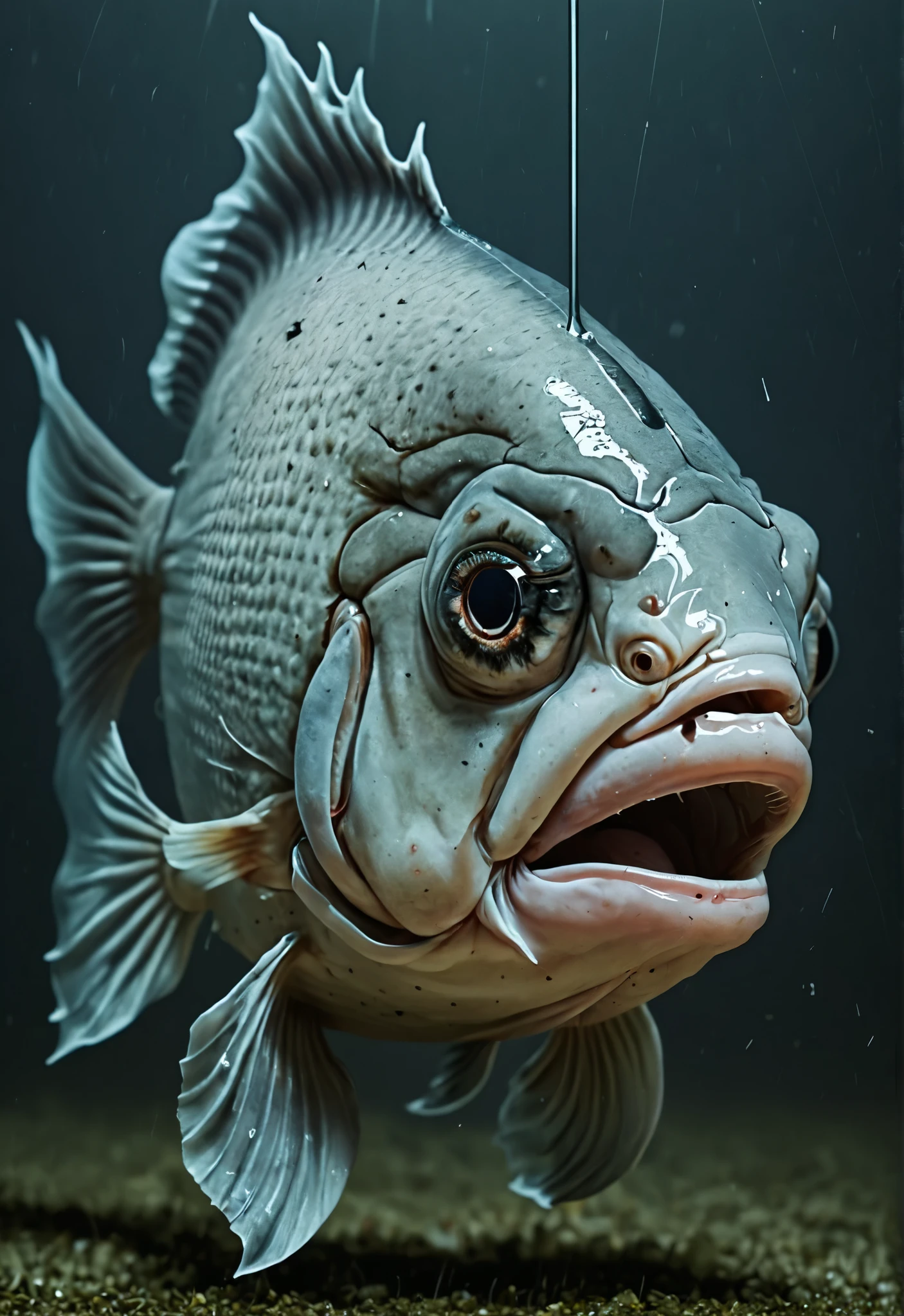 the most sad looking crying fish can't handle normal chores with its non existing limps, dramatic, moody,    