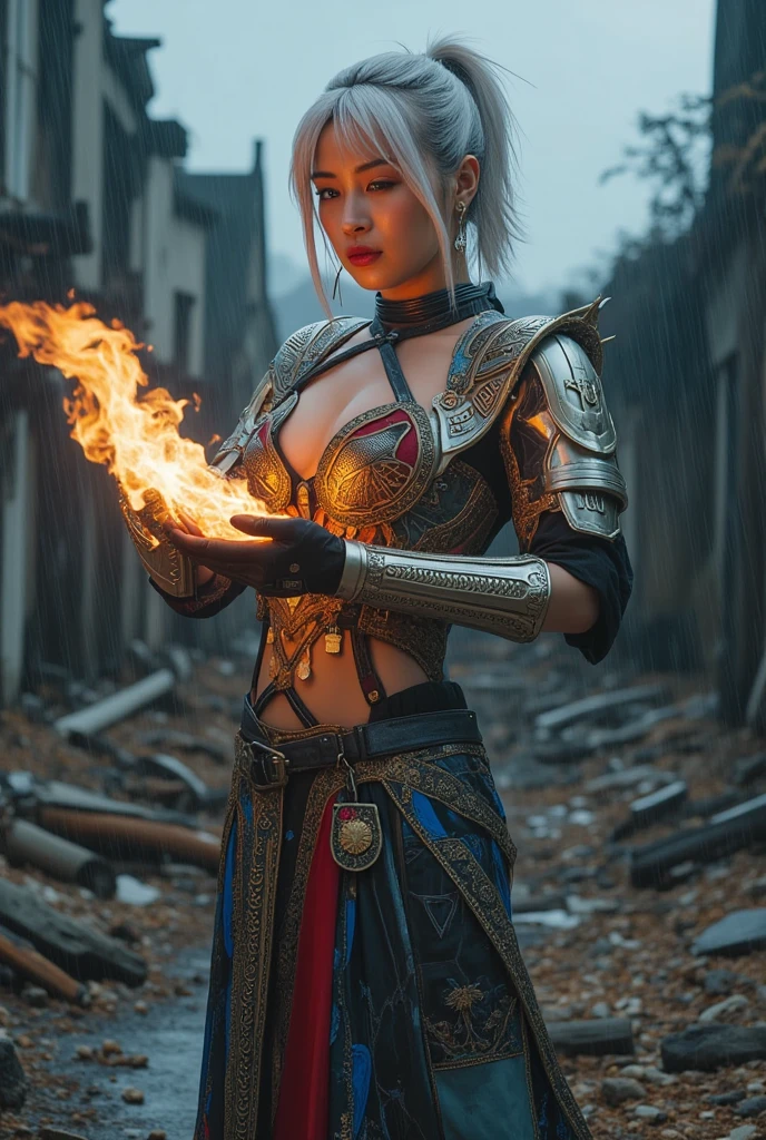 The word "lux" Foreground writing, ((Ahri of League of Legends, Ultra photo realsisim)), (((full bodyesbian))), ((Perfect hands)), Use samurai weapons, Old background, ellegance, Gray and black smoke, astounding, Ultra photo realsisim, octan render, Surrounded by the effects of smoke and lightning, Estiello League of Legends, Old background, ellegance, dazzling, (Wallpapers), concept-art, intricately details, highly detailed, ((cinematic ligh)), Dramatic, (highest quality, Awarded, tmasterpiece:1.5), (Fotorrealista:1.5), photography of, Realistic photo, Nikon, natural soft light, 4K, High definition, XF IQ4, 150 megabytes, 50 millimeters, ISO 1000, 1/250s, natural soft light, Adobe Lightroom, photolab, Photographic affinity, Director of Photography 365,