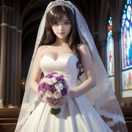 masterpiece, best quality, 1girl, cowboy shot, small breasts, flat chest,shiny skin, wet skin, thighhighs, church,crucifixion, arms behind back, night,wedding dress, bridal veil,
<lora:heyehua_v2-000009:0.75>