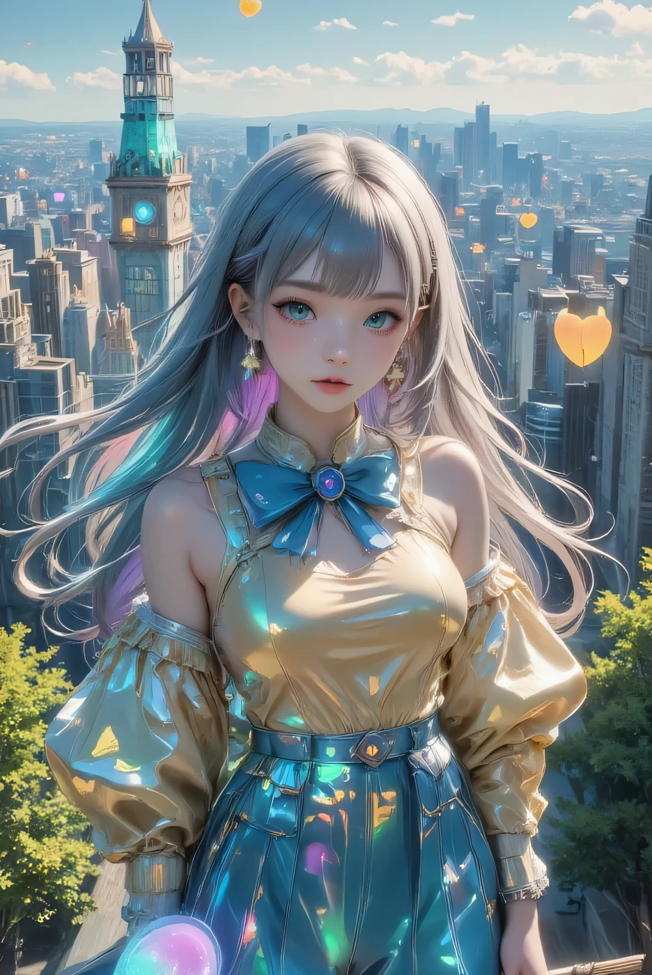  The Greatest Masterpiece,  best quality :1. 2 Breathtaking Beauty ,  A girl in a sailor suit dances through the sky on a broom:1.331,  Magical Girl:1.331,  Magical World :1.331,  A sparkling world full of light :1.331,  A Fantastic World Where Wizards Live, Magical Dreamland that a girl dreams of , 