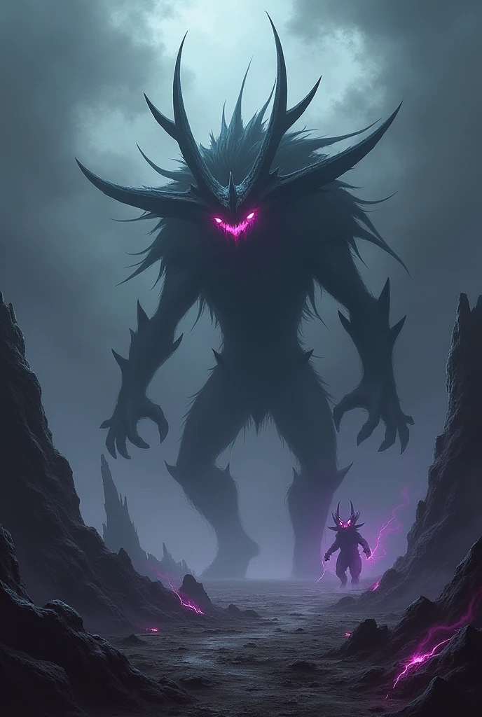 (best quality, 4k, ultra detailed, high resolution, masterpiece: 1.2), giant robotic humanoid (Eva 01) on all fours with its mouth open between trees in a valley, with its mouth open revealing intricate and detailed teeth and tongue, purple armor with glowing green highlights, human arm, berserk mode, and a thin and organic body covered with metallic armor, walking on all fours, smoke and dark atmosphere, green eyes, glowing eyes, bestial roar, broken armor revealing a living organism, thick blood,ominous clouds, dark illustration style, high contrast, dark shadows, atmospheric perspective, ominous colors, cinematic composition, volumetric lighting, numbers, brush strokes, dramatic lighting, low angle, surrealism, super detailed, hyperrealism
