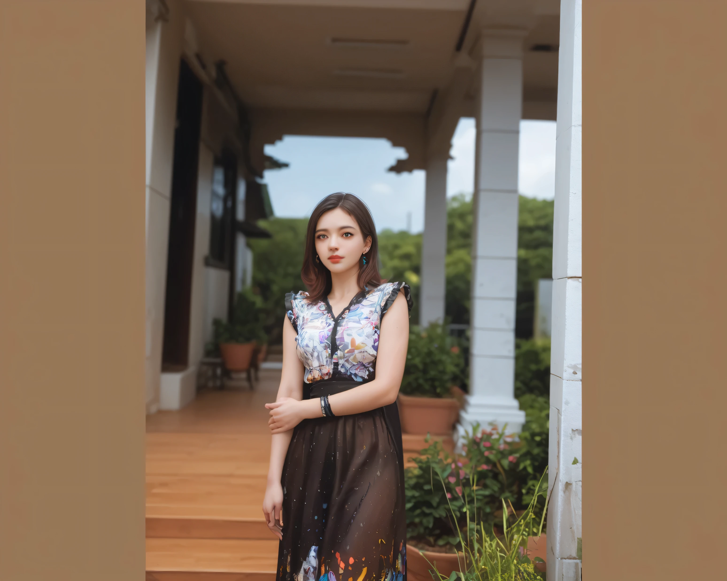 ((Night view, realistic light, best quality, 8k, masterpiece: 1.3)), 1girl, beautiful woman with slim figure, brown hair, wearing emerald green cheongsam, embroidered, sleeveless, sexy, split end, long legs, sofa, super detailed face, detailed eyes, double eyelids