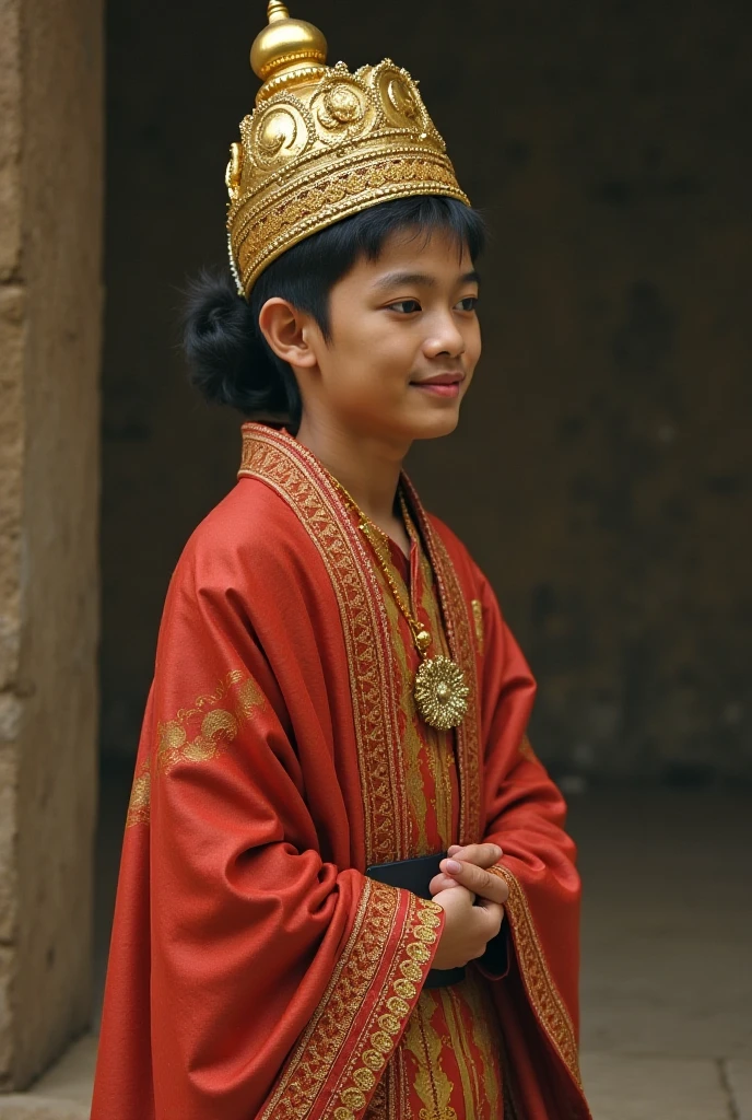 a small hansome warrior boy from the Javanese kingdom who was brave and kind