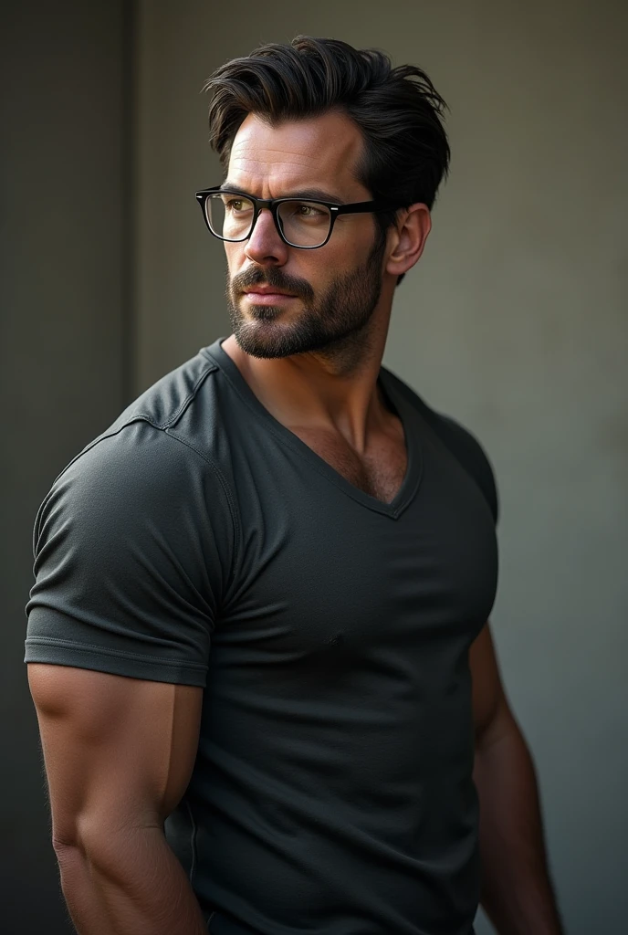 Melancholy,around,artistic conception,big occasion,The wind blew up the white curtains,in office,40 years old,Diffuse light,Chest muscles,Topless, stubble, Europeans and Americans,temple, Muscle tissue, Mature man,Bodybuilder,Golden-blue、Pure purple black,June,Dignified and elegant,temperament,short hair,,The light is soft,Black triangle underwear,full-body shot,wearing glasses,in the bedroom