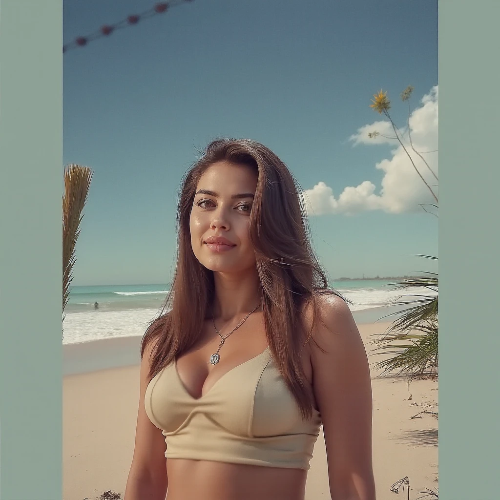 Mel maia de biquine na praia