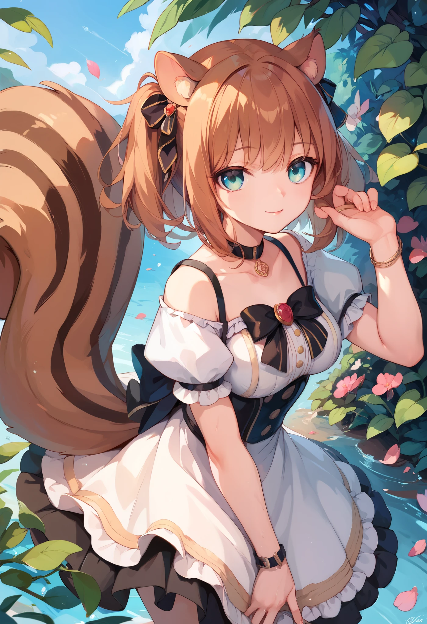 Squirrel Ears、 squirrel tail、 ruffled dress
