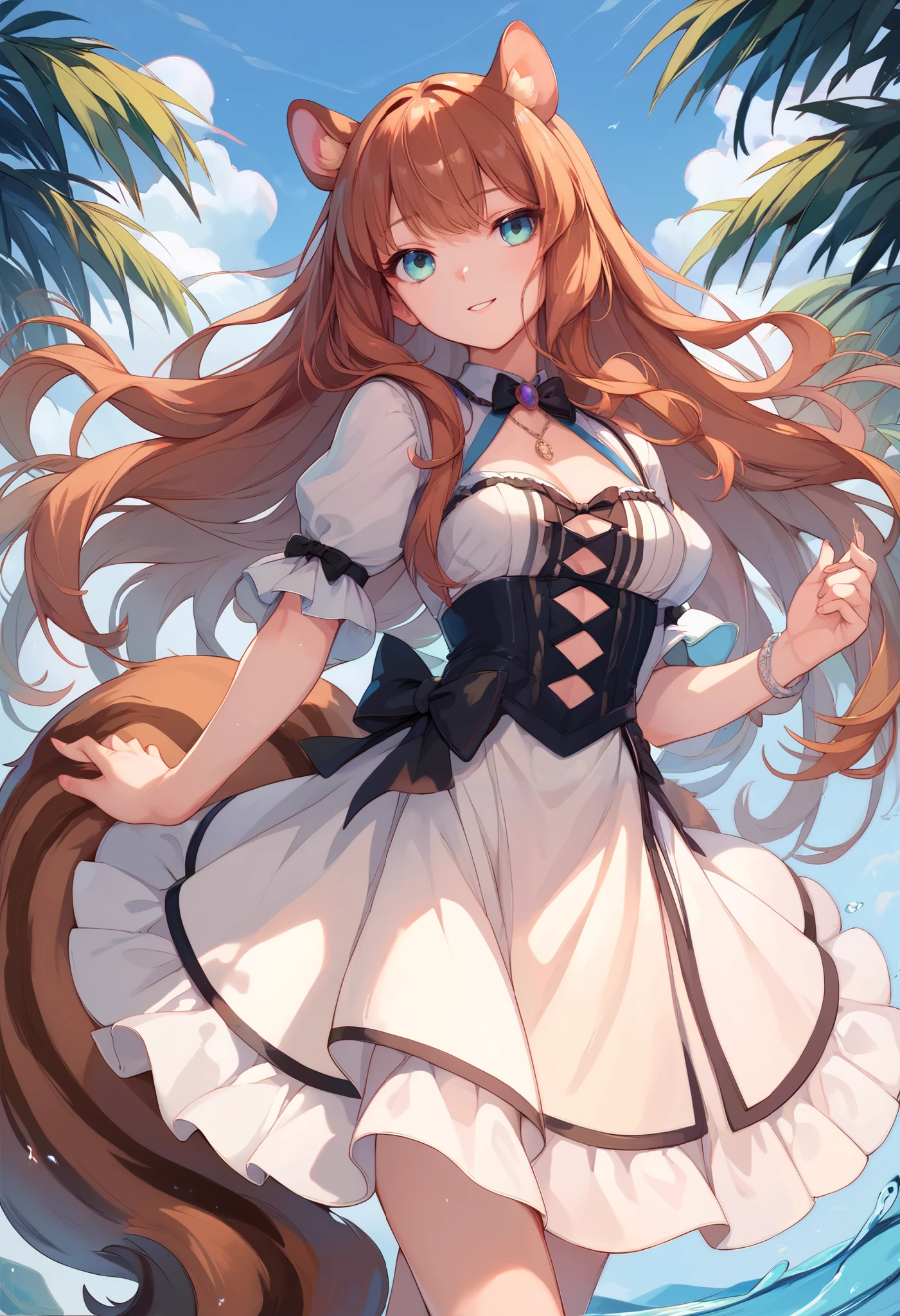 Squirrel Ears、 squirrel tail、 ruffled dress