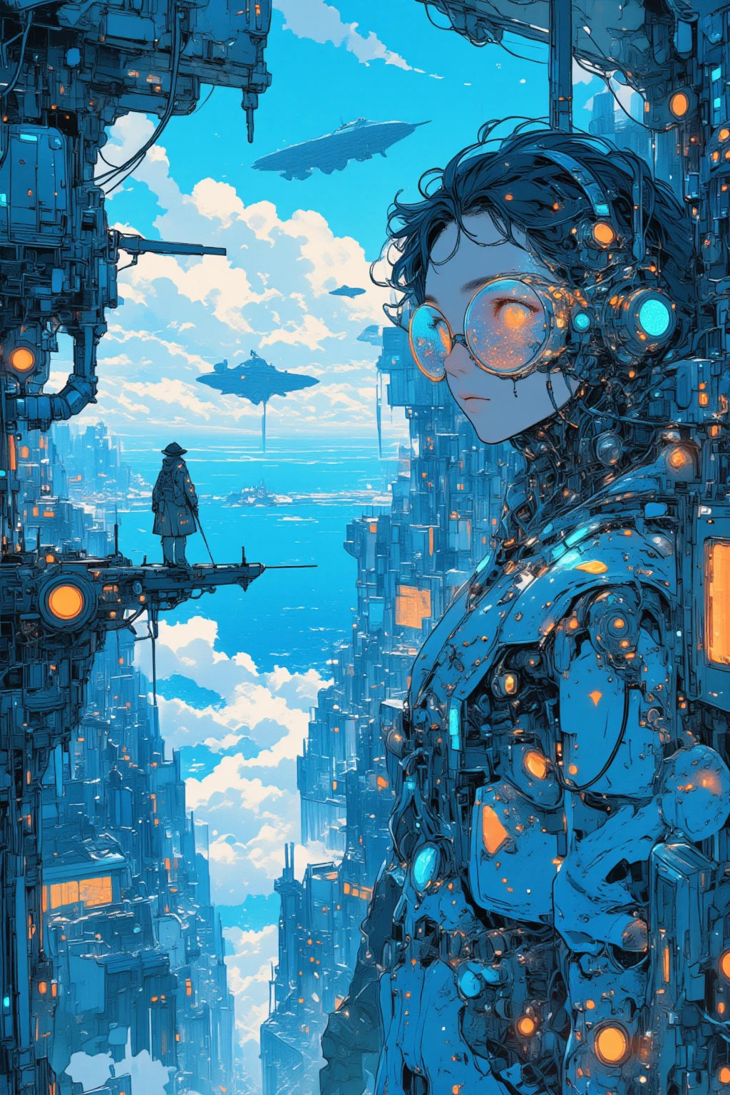 Metropolis Inpiration In a city sculpted from the dreams of poets, suspended above an azure ...
