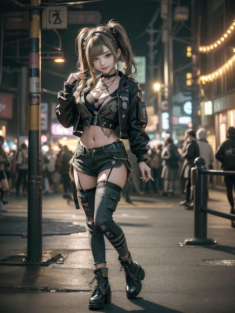 a girl dressed as a cat, pretty face, grey eyes, long eyelashes, asian face,anime vtuber Whole body model, Lilith,Long hair ,two long braids,on top cat ears,boluptuous body,black top and skirt,chain embellishment on the hip,Whole body!, single character Whole body, Whole body!!, Whole body del personaje, second life avatar, cute character, animated style. 8k, anime waifu, waifu, inspired by Lü Ji