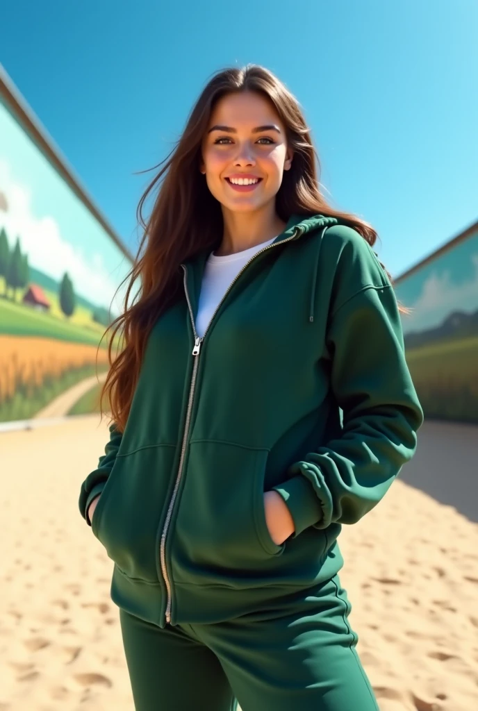 ultra realistic photo of (4n1k4sh4y:0.98) 28 year old blonde woman wearing a (((green closed hoodie and blue jeans))), insane details, intricate details, hyperdetailed, complex background dslr, ultra quality, sharp focus, tack sharp, crystal clear, 8K UHD