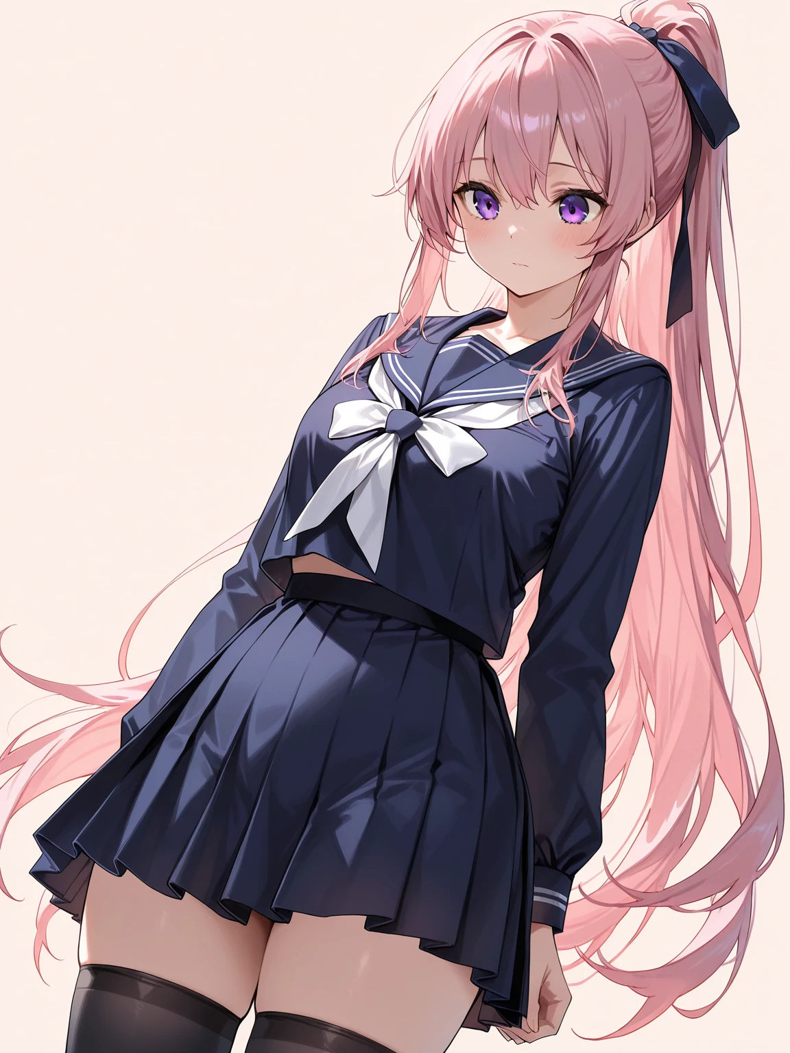 1girl, cute girl, twin tails, wavy hair, pink eyes, mischievous face, mischievous , , sailor outfit, underdeveloped body, small breasts, tongue out, long cute tongue, smiling, sweating, (sexy panties), skirt, detailed face, high quality, beautiful detailed eyes, beautiful detailed lips, extremely detailed eyes and face, long eyelashes, 4k, 8k, highres, masterpiece:1.2, ultra-detailed, realistic, photorealistic, photo-realistic:1.37, vivid colors, studio lighting, professional, anime,足を開く