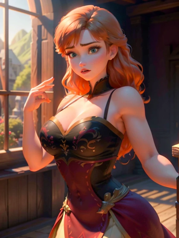 ((1 female)), (fucked), (long ginger hair with ponytail), Blue eyes,(fox ears:1.1),, (black idol lingerie), ((almost naked)), (long idol skirt), (big breasts:1.2), busty, blush, (cum:1.3), (fullbody), backview, nice butt, looki g at viewer