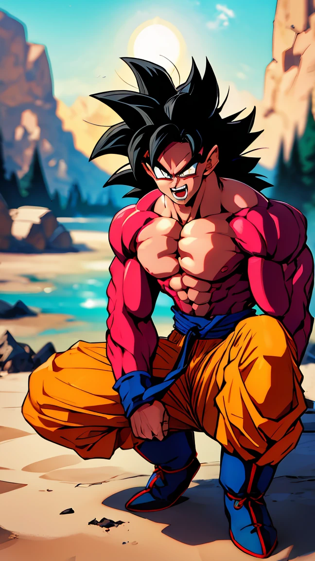 Goku is crazy (Dragon Ball) naked cumming