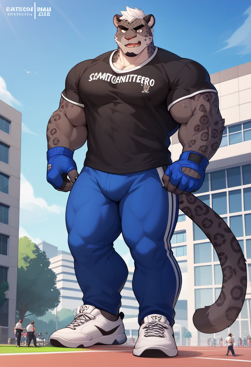 Machoke (Pokemon), Male machoke, spreading legs, massive crotch bulge, looking at crotch, clenched teeth, blue spandex pants, gardening, pulling weeds, sweaty, squatting, hands on crotch, pulling, weeds.