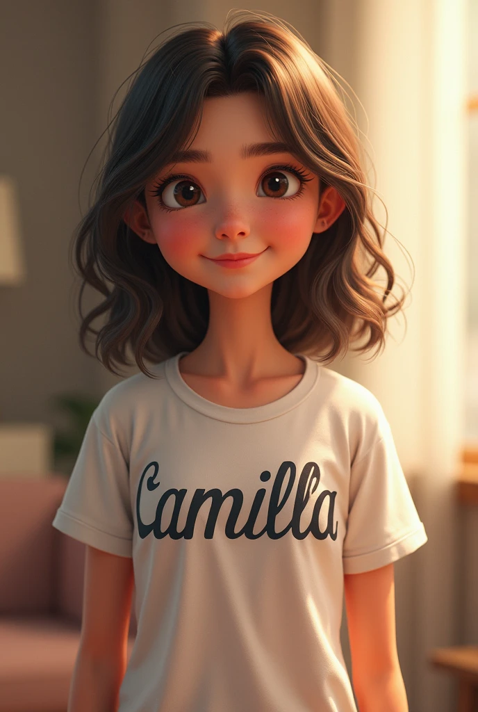 Amisha condo name tshirt wearing by small girl
