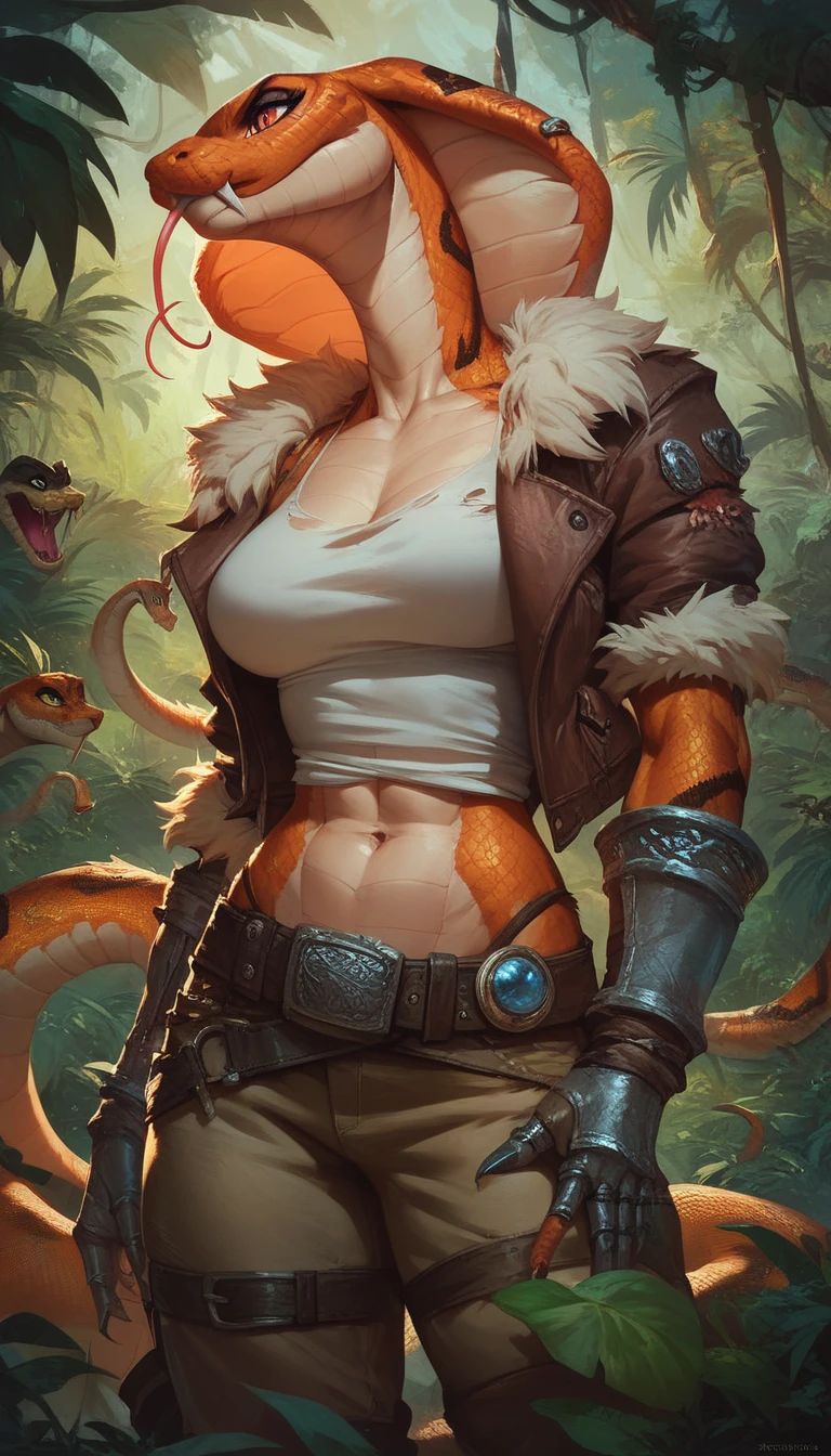 <lora:CARTOON_cheetara_2011Thundercats_ownwaifu:0.4>,cartoon_cheetara_thundercats2011_ownwaifu,1girl,blonde_hair,colored_skin,yellow _skin,multicolored_skin,two-tone skin,red_eyes,pointy_ears BREAK [SEP],
(orange_eyeshadow,orange_lipstick,orange_makeup:1.3) BREAK [SEP],
nsfw,nudity,naked BREAK [SEP],
(leopard_print_costume,leopard_print_outfit,open_collared_jacket,skimpy_orange_leotard:1.1),medium_breasts BREAK
deep_plunging_cleavage,revealing_bustier,covered_nipples,midriff,navel_cutout BREAK [SEP],
(revealed_cleavage,exposed_medium_breasts,navel,colarbone,covered_nipples:1.2) BREAK [SEP],
(ambient_lighting:1.1),(ultra_realistic,32k,RAW_photo:1.1),(high_detailed_skin:1.1),8k_uhd,dslr BREAK [SEP],
high_quality,film_grain,(shiny_glossy_translucent_clothing:1.1) BREAK [SEP],
full_shot,looking_at_viewer_seductively,flirty_smile,naughty_face,simple_background,(insanely_detailed,best_quality,masterpiece,photorealistic:1.3),