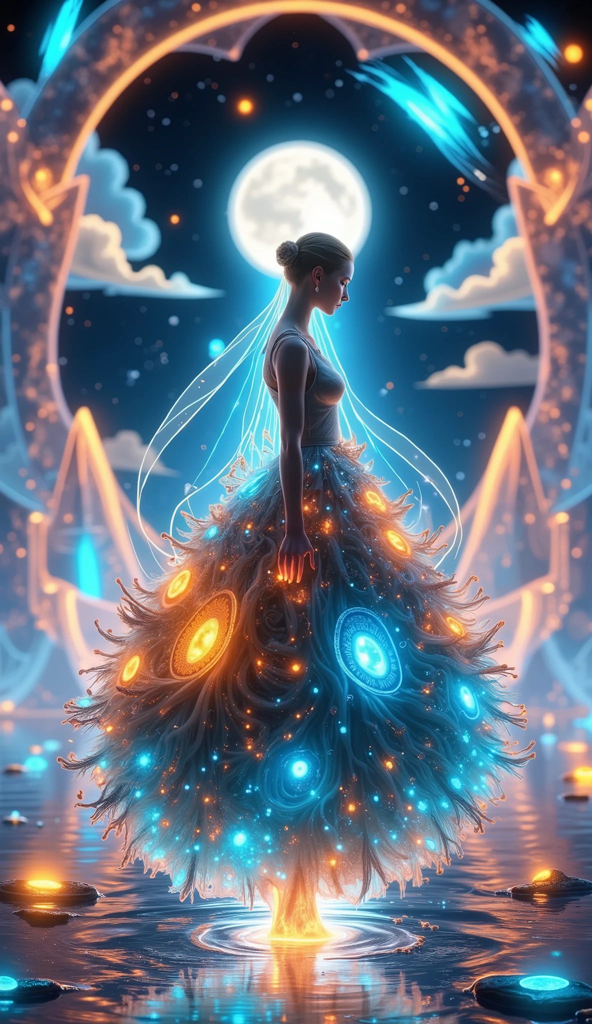 transparency world, convert everything to transparent illumination art, glow line art, super clean, ultimate clear, soft sharpness, fully transparent glow, with transparency applied to everything, Seamless harmony, a magical transparency land never seen before
