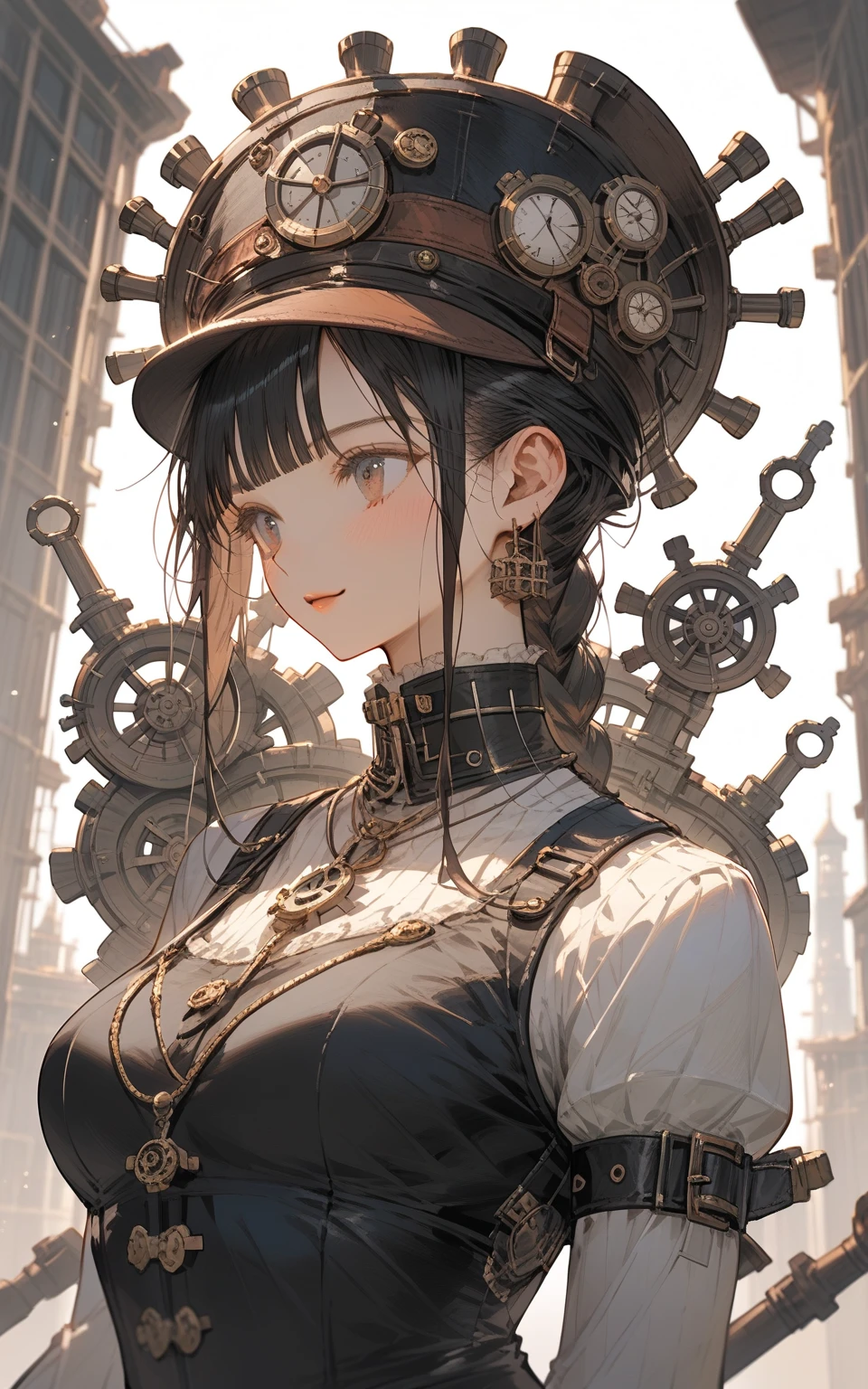 (((tmasterpiece))), (((Best quality at best))), ((ultra - detailed)), (Highly detailed CG illustration), ((Extremely Delicately Beautiful)),电影灯光,((1 mechanical girl)),Alone,(cow boy shot:1.2),(Machine joints:1.2),((Mechanical limb blood vessels connected to tubes),(Mechanical vertebrae attach to the back),((The mechanical cervical vertebrae are attached to the neck)),face expressionless,(wires and cables attaching to neck:1.2),(wires and cables on head:1.2),(Character focus),scientific fiction,extremely detaile,Colorful,The most detailed, drak,catch,Background with,