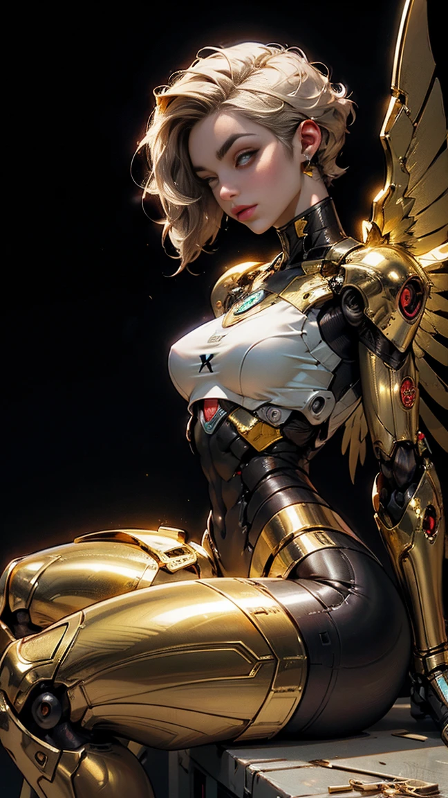 (((masterpiece))), (((best quality))), ((ultra-detailed)), (CG illustration), ((an extremely delicate and beautiful)), cinematic light,((1mechanical girl) ),solo,(cowboy shot:1.2),(machine made joints:1.2),((Mechanical limb)),(blood vessels attached to the tube),Large breasts,(A mechanical vertebrae attached to the back),((A mechanical cervical vertebrae attached to the neck) ),expressiveless,(Wires and cables around the neck:1.2),(Wires and cables on the head:1.2),(Character focus),sci-fy,Extremely fine,a color,Thinnest,drak,Phoenix,Background with,
