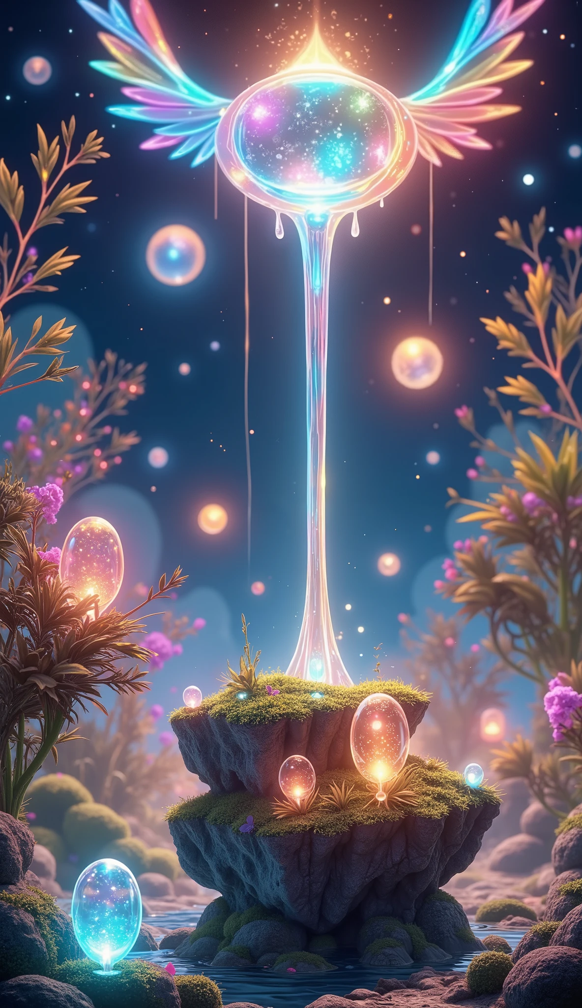 transparency world, convert everything to transparent illumination art, glow line art, super clean, ultimate clear, soft sharpness, fully transparent glow, with transparency applied to everything, Seamless harmony, Stained Glass Effect, a magical transparency land never seen before,