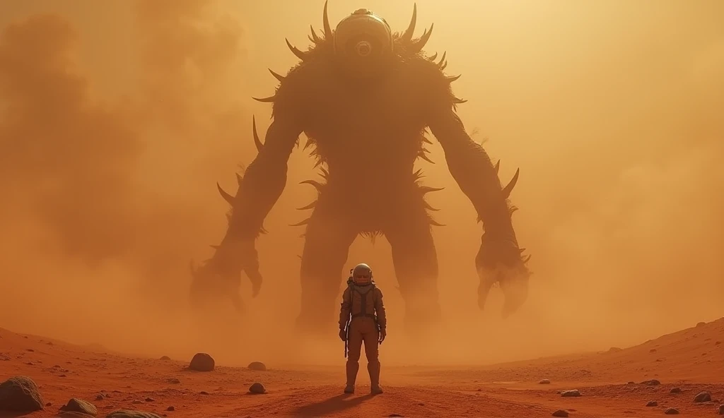 tiny astronaut,(despair:1.2),(kneeling:1.2),head_down,barren planet,confrontation,(gigantic Cthulhu-style monster:1.2),terrifying,space suit,helmet,rugged landscape,desolate,tense atmosphere,oxygen tank,gloves,boots,starry sky,distant galaxies,courage,determination,sci-fi setting,tentacled creature,ominous,mythical,explosion,otherworldly,<lora:911ç»èå¢å Add More Details - Detail Enhancer:1>,, masterpiece,best quality,highly detailed,Amazing,finely detail,extremely detailed CG unity 8k wallpaper,score:>=60,, incredibly absurdres,wallpaper,realistic,real,photo,landscape,foreshortening,