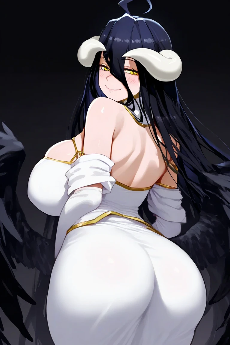 cutesexyrobutts,albedo from overlord,big dick in face