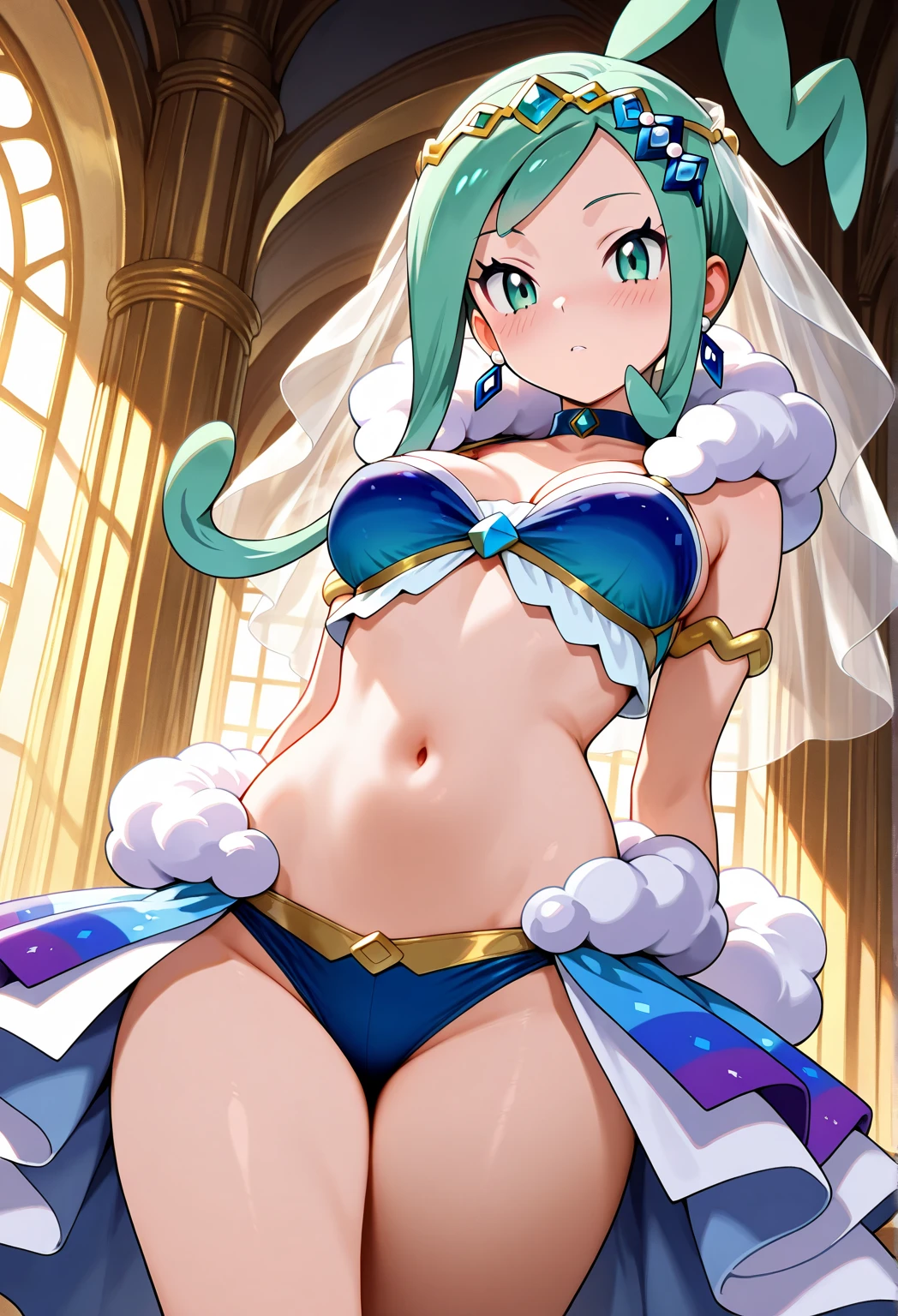 (Masterpiece),(best quality),official art,extremely detailed CG,unity 8k wallpaper,ultra detailed, best quality, 1boy, Boy, Shota, ventidef, beret, hat flower, Upper body, Gold necklace, Gold earrings, Navel piercing, Gloves, Bra, Desert, night day jewelry, brooch, (Showing armpit:1.3), Smile, body, blushing, Blurry beckground