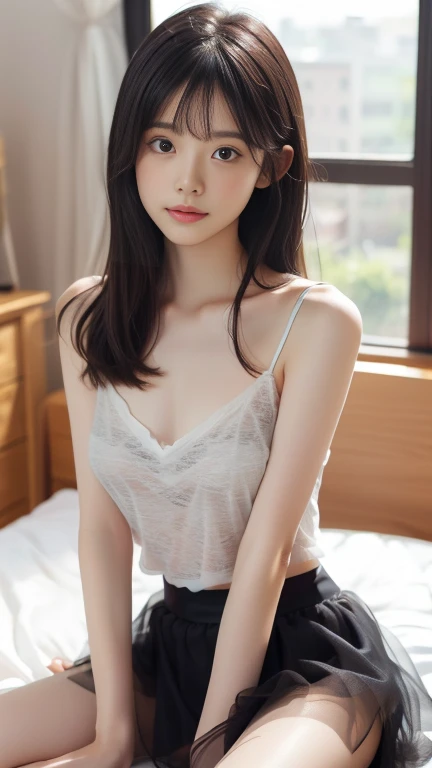 An innocent 20-year-old girl、((White shirt, Dramatic Pose)),smile,Shortcuts,natural Park、RAW Photos, (8k、highest quality、masterpiece:1.2)、(Intricate details:1.4)、(Realistic:1.4)、Octane Rendering、Complex 3D rendering with ultra-detail, Studio Soft Light, Rim Light, Crisp details, Super detailed, Realistic skin texture, detailed aspects, Beautiful details in the eyes, Highly detailed CG Unity 16k wallpaper, Compensate, (Detailed Background:1.2), Glowing Skin, whole body、Cleavage,((Stand with your hands folded behind your back、Leaning forward、Top View))、Get on all fours and stick your butt out