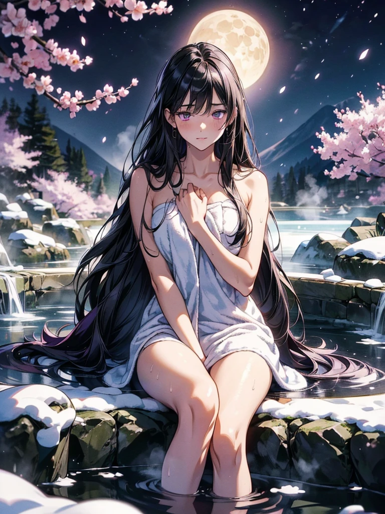 (((highest quality、masterpiece、very high resolution、highly detailed images、Detailed details)))、(A woman of perfect and ultimate beauty:18-year-old, beautiful body、beautiful face、beautiful hair,bright smile)、(Slender and beautiful body, best skin and hair texture)、(((フルnude:nude,shoulders are exposed,Thighs are visible))),((Mountain:beautiful autumn leaves,mysterious night sky,Natural light,beautiful scenery,beautiful scenery,beautiful colors)),(water play,beautiful pose,model shoot,Hair flutters under the influence of the wind),bijinga,realistic portrait,Overall image、accurate image、accurate anatomy、Image without defects,(best shot,RAW photo:1.2)