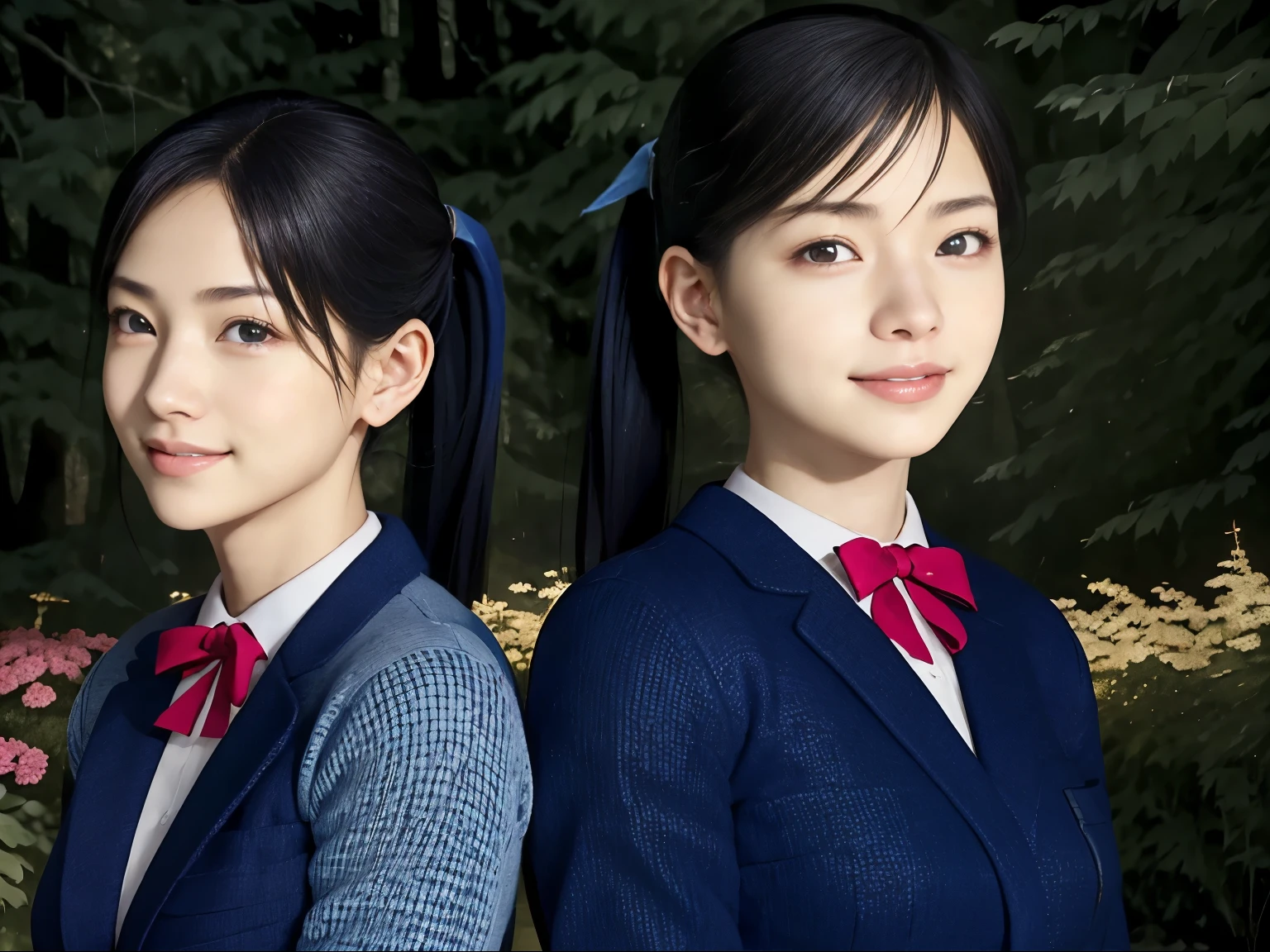 ( Please redeem , Masterpiece), ( beautiful Japanese girl ), (Freckles:0.6), ponytail, smile, garden, Track and Field