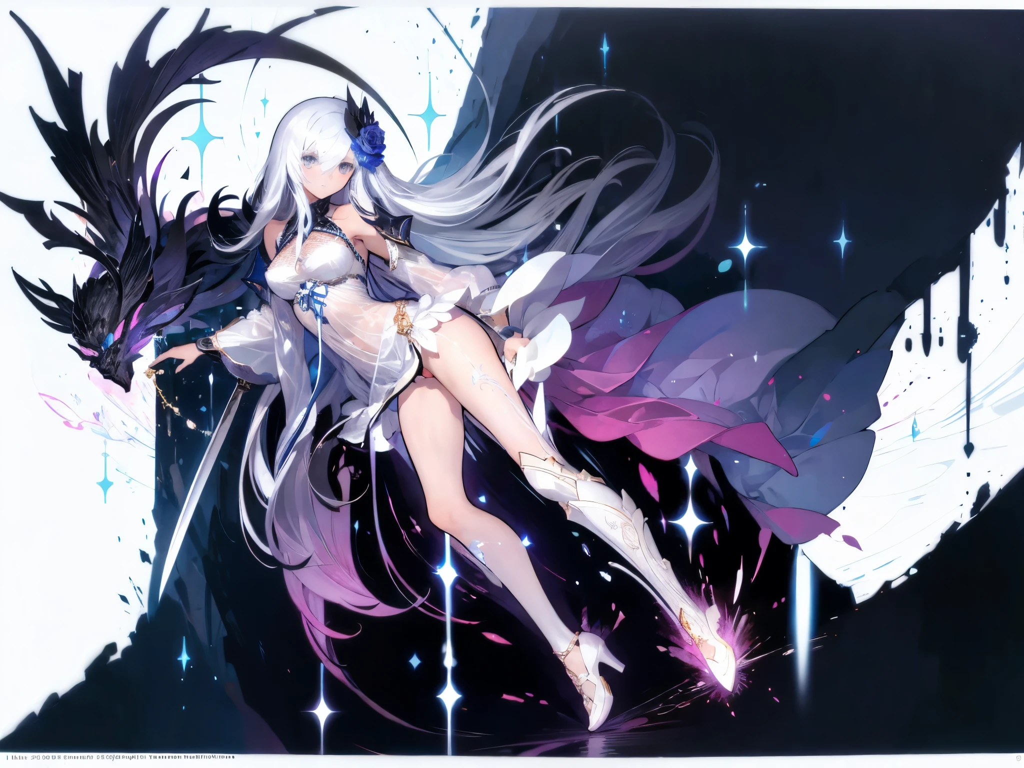 (((full-body view))), ((dark fantasy siren)),((girl with wavy hair, pale skin),((light blue eyes)), freckles,(girls 18 years old),erotic posing,Gothic background, Dark fantastic view,Best Quality,masutepiece,8K,The ultimate detailed dark background, Top image quality、RAW photography、超A high resolution, overall look is very erotic, round chest, Beautiful Eyes of Details、Very slender eyes、Beautiful eyelashes、Very slim physique, with blush cheeks