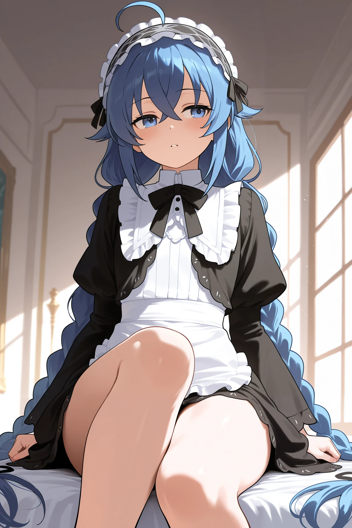 NSFW,masterpiece, best quality , high resolution, very detailed on trends, Roxy Migurdia、 Twin Blade, Gothic ta