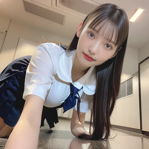 A baby-faced, twin-tailed high school girl