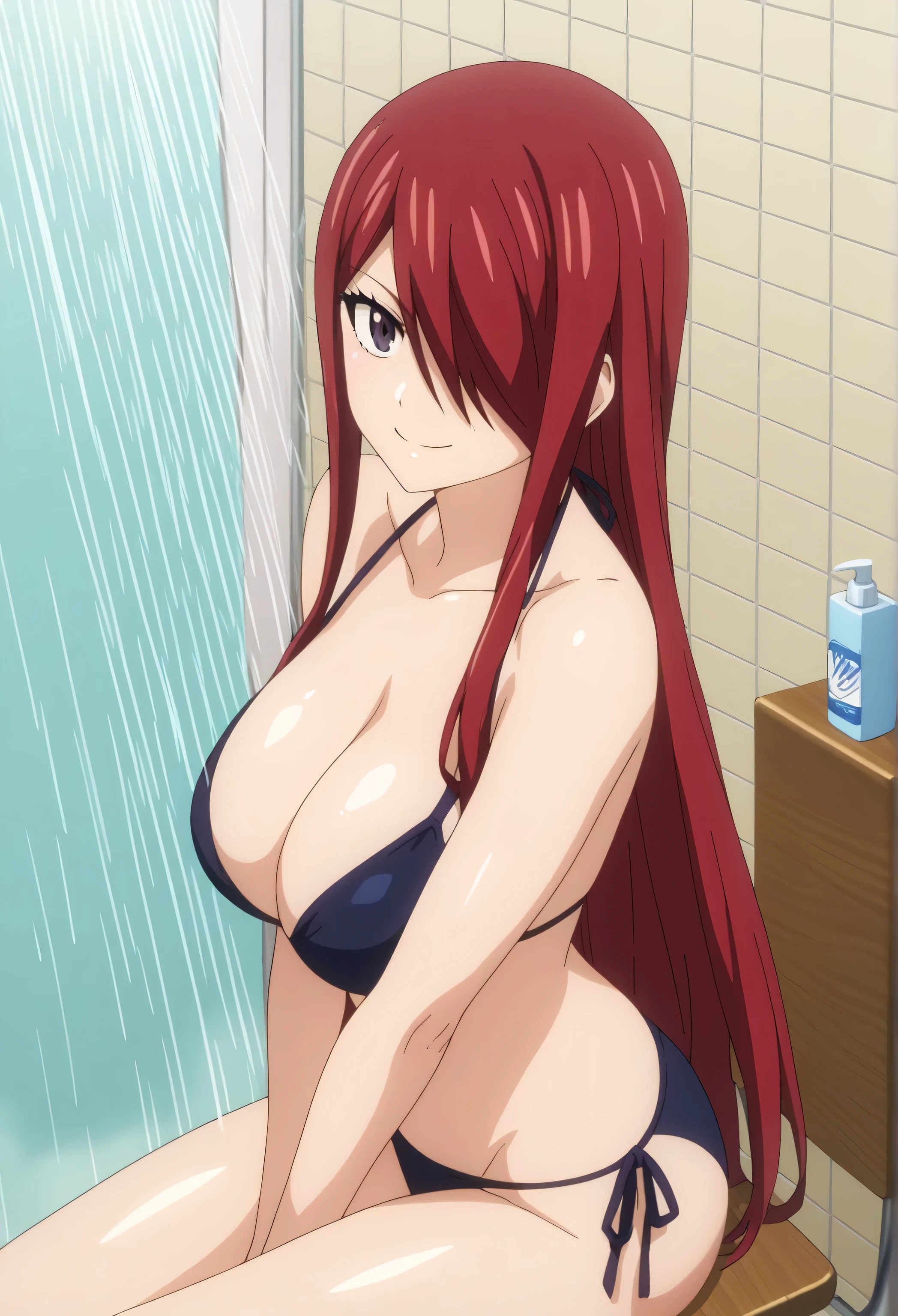 1girl,alone,ouka makuzawa,masterpiece,good lighting,looking at viewer,best quality,high resolution,Ultra detailed,detailed eyes,smooth smooth skin,light skin,long hair,magenta hair,braid,purple eyes,shorts , bare abdomen, exposed navel, sports bra, bare shoulders, bicycle shorts, large breasts, medium waist, wide hips, medium thighs, curvy body, dynamic pose, cowboy shot, smile, open mouth, ((1girl)) ,(solo),standing,cowboy shot,looking back ,from behind,((focus on ass)),pov(from below),park,japanese park,cherry trees,outdoors,running,wind, sweat, perfect anatomy, perfect hands