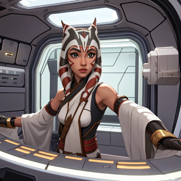 Ahsoka Tano in spaceship